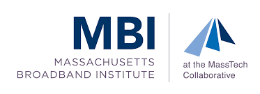 logo of the massachusetts broadband institute at the masstech collaborative, featuring blue geometric shapes and the institute's name in bold and standard fonts.